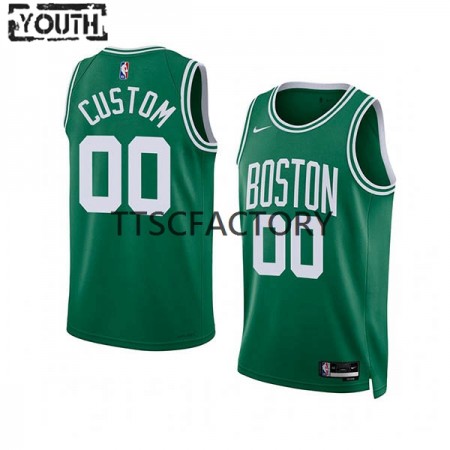 Kinder NBA Boston Celtics Trikot Benutzerdefinierte Nike 2022-23 Icon Edition Green Swingman